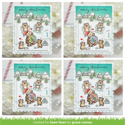 Little Snow Globe Bear, Clearstamp - Lawn Fawn